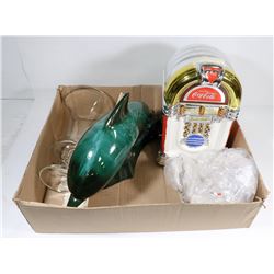 FLAT WITH COCA COLA COOKIE JAR, LG BLUE MOUNTAIN