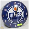 Image 1 : OILERS WALL CLOCK.