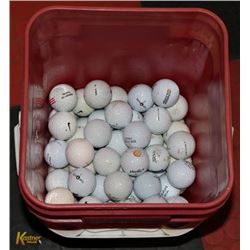 PAIL OF GOLF BALLS