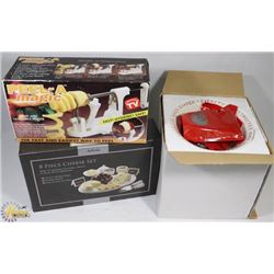 NEW FONDUE SET WITH CHOCOLATE CHIPS, 8PC ARTESA