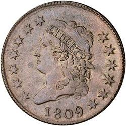 [L#1036] 1809 L1C S-280 R2 MS60. Turban Head.