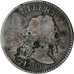[L#1213] 1794 L1C S-68 R5 AG3. Bisected Obverse.