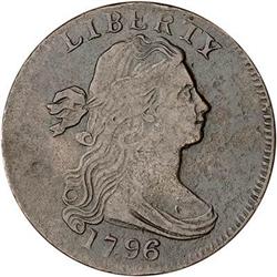 [L#1251] 1796 L1C S-98 R5 VG10. Draped Bust.