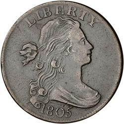 [L#1465] 1805 L1C S-269 R1 VF25. Pointed 1.