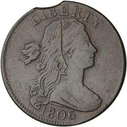 [L#1467] 1806 L1C S-270 R1 F12. Clipped Planchet.