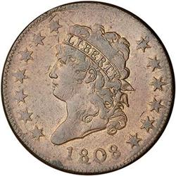 [L#1481] 1808 L1C S-278 R3 VF30. Turban Ex Alto