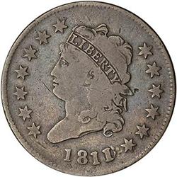 [L#1495] 1811/10 L1C S-286 R3 VG8. Turban Head