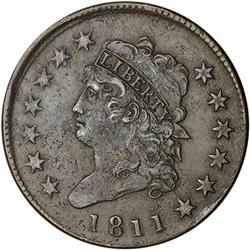 [L#1496] 1811 L1C S-287 R2 VF20. Turban Ex Alto