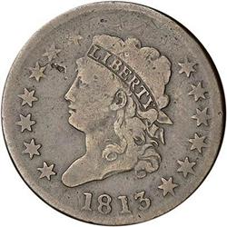 [L#1510] 1813 L1C S-293 R2 VG10. Turban Head.