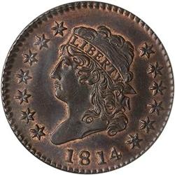 [L#1511] 1814 L1C S-294 R1 NGC MS64 BN Cross 4 Turban