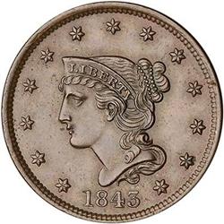 [L#1717] 1843 L1C N-2 R1 MS62+.