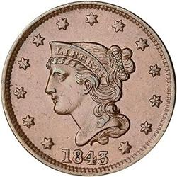 [L#1723] 1843 L1C N-8 R2+ EF45.