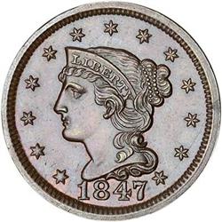 [L#1789] 1847 L1C N-22 MS62