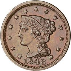 [L#1814] 1848 L1C N-5 R4 MS60. Second 8 Repunched.