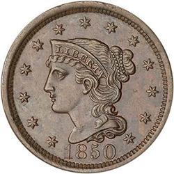 [L#1884] 1850 L1C N-11 R3+ AU50.