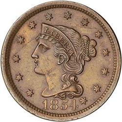 [L#1962] 1854 L1C N-19 R3+ AU50.