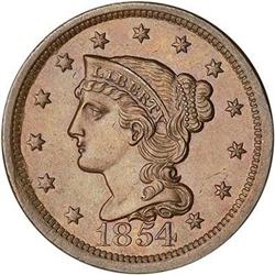 [L#1964] 1854 L1C N-23 R2 AU58.