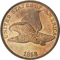 [L#3005] 1858 LL Flying Eagle. 1c PCGS MS65