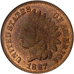 [L#3013] 1867 1c PCGS MS64RB