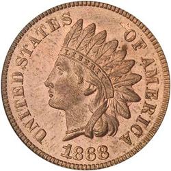 [L#3014] 1868 1c PCGS MS64 Red