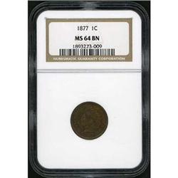 [L#3022] 1877 1C AU50 cleaned/toned