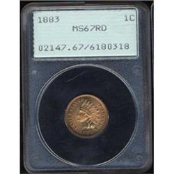 [L#3026] 1883 1c PCGS MS67 Red