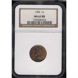 [L#3037] 1906 1c NGC MS63RB