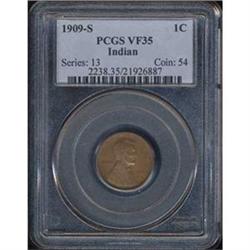 [L#3063] 1909-S Lincoln 1c PCGS VF35