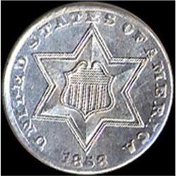 [L#3132] 1858 3CS MS63 light hairlines