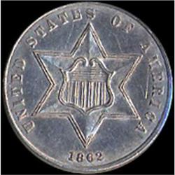 [L#3134] 1862 3CS MS60 hairlines