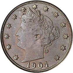 [L#3206] 1904 5c PCGS MS65