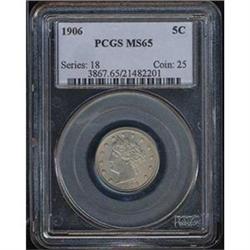 [L#3210] 1906 5c PCGS MS65