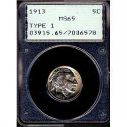 [L#3232] 1913 T1 5c PCGS MS65