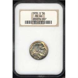[L#3297] 1935-S 5c NGC MS66
