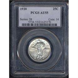 [L#3456] 1920 25c PCGS AU55