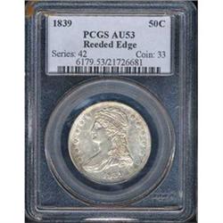 [L#3552] 1839 RE 50c PCGS AU53