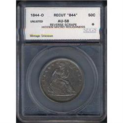 [L#3553] 1844-O 50c AU58 cleaned and rough