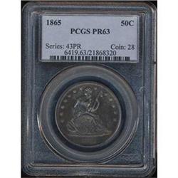 [L#3559] 1865 50c PCGS PF63
