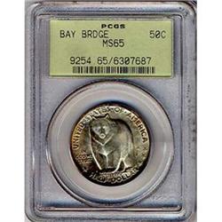 [L#4012] 1936-S Bay Bridge. PCGS MS65
