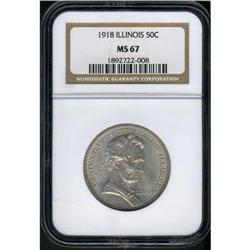 [L#4058] 1918 Lincoln 50c NGC MS67