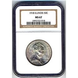 [L#4062] 1918 Lincoln 50c NGC MS67