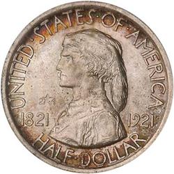 [L#4076] 1921 Missouri 2x4 50c NGC MS65