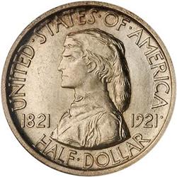 [L#4077] 1921 Missouri 50c NGC MS65