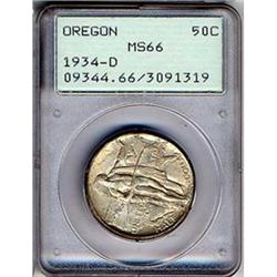 [L#4083] 1934-D Oregon 50c PCGS MS66