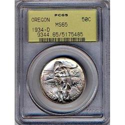 [L#4084] 1934-D Oregon 50c PCGS MS65