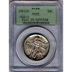 [L#4086] 1934-D Oregon 50c PCGS MS65
