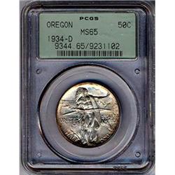 [L#4087] 1934-D Oregon 50c PCGS MS65