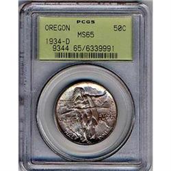 [L#4088] 1934-D Oregon 50c PCGS MS65