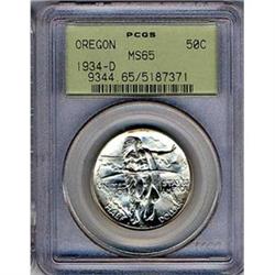 [L#4090] 1934-D Oregon 50c PCGS MS65