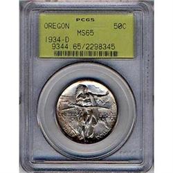 [L#4091] 1934-D Oregon 50c PCGS MS65